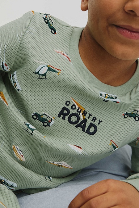 Australian Cotton Long Sleeve Motor Sport Pyjamas