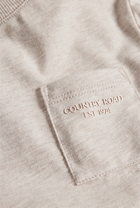 Australian Cotton Relaxed Short Sleeve Pocket T-Shirt