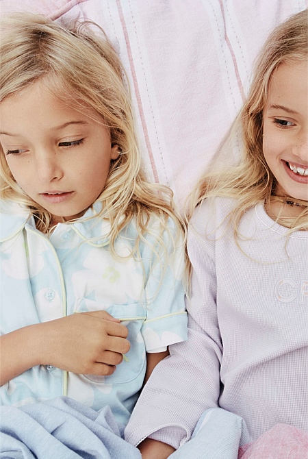 Australian Cotton Short Sleeve Button Through Sleep