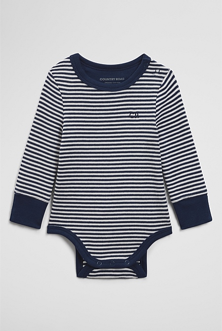 Organically Grown Cotton Long Sleeve Rib Bodysuit Organically Grown Cotton Long Sleeve Rib Bodysuit