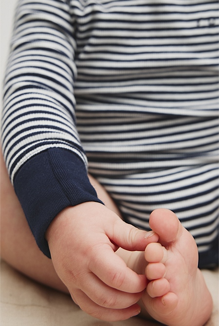 Organically Grown Cotton Long Sleeve Rib Bodysuit