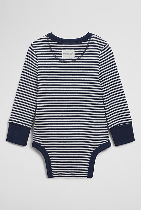 Organically Grown Cotton Long Sleeve Rib Bodysuit