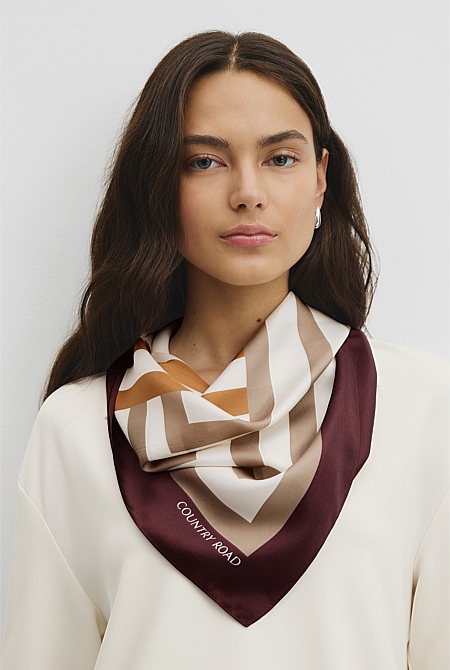 Silk Stripe Scarf