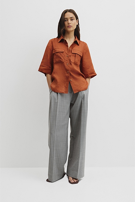 Ramie Utility Blouse