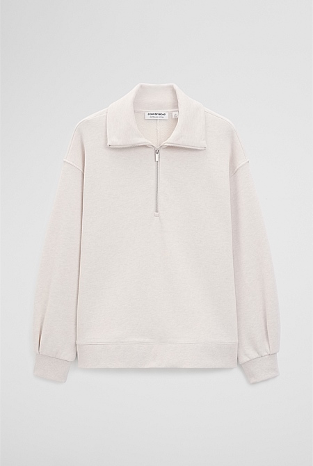 Australian Cotton Funnel Neck Sweat