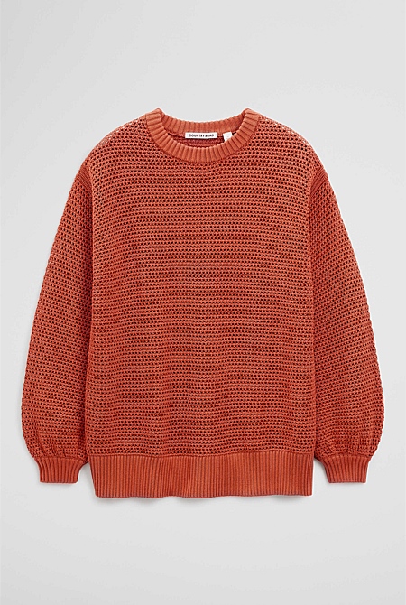 Longsleeve Relaxed Crochet Knit