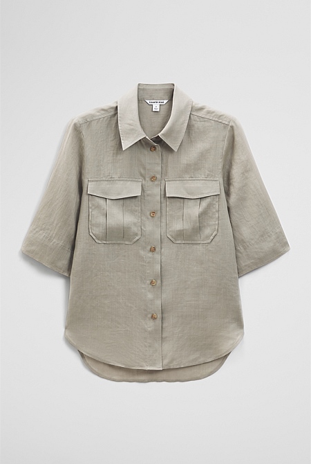 Ramie Utility Blouse