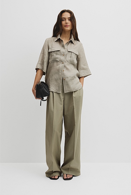 Ramie Utility Blouse