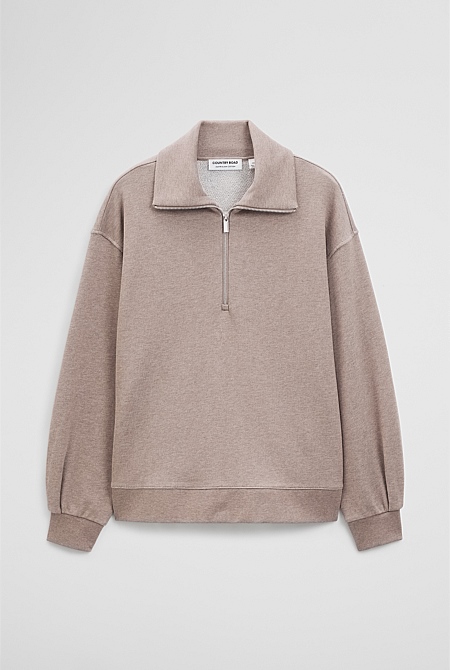 Australian Cotton Funnel Neck Sweat