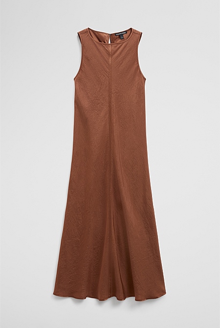 Boat Neck Bias Dress