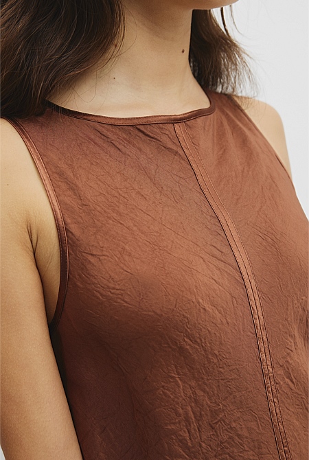 Boat Neck Bias Dress
