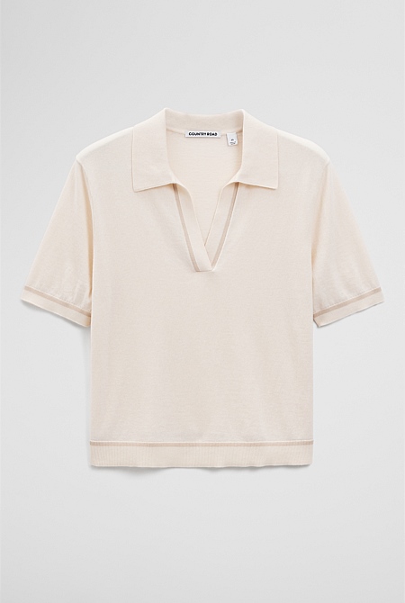 Cashmere Blend Short Sleeve Knit