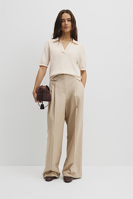 Cashmere Blend Short Sleeve Knit