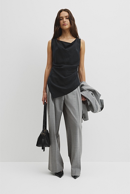 Asymmetrical Hem Blouse