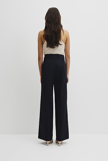 Cotton Sateen Wide Pant