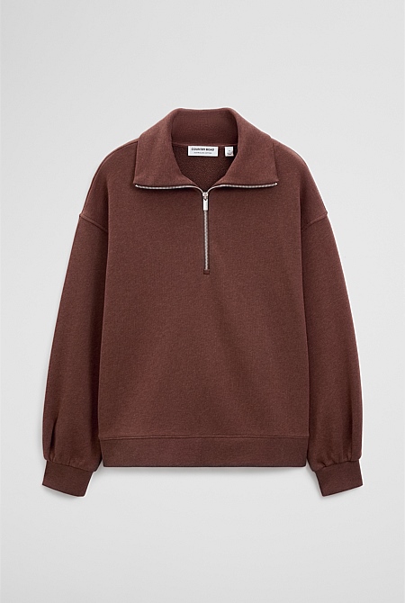 Australian Cotton Funnel Neck Sweat