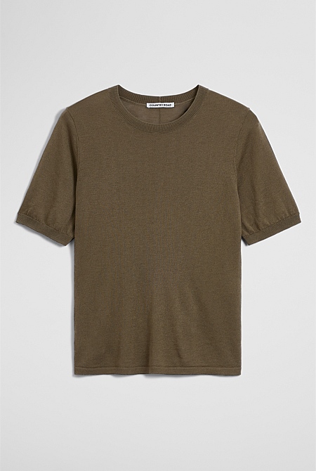 Short Sleeve Knit Tee