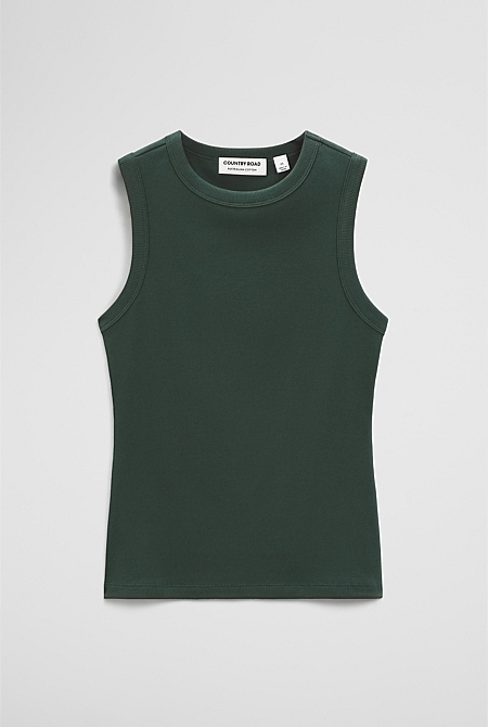 Australian Cotton High Neck Tank