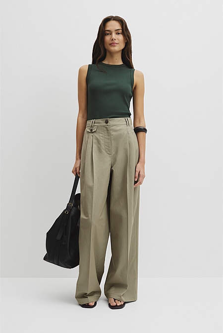 Australian Cotton High Neck Tank