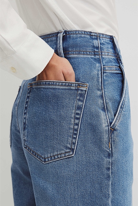 Refined High Rise Wide Leg Jean