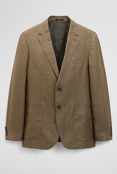 Regular Fit Linen Jacket