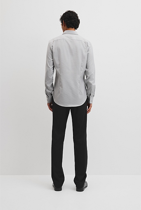 Slim Micro Houndstooth Travel Shirt
