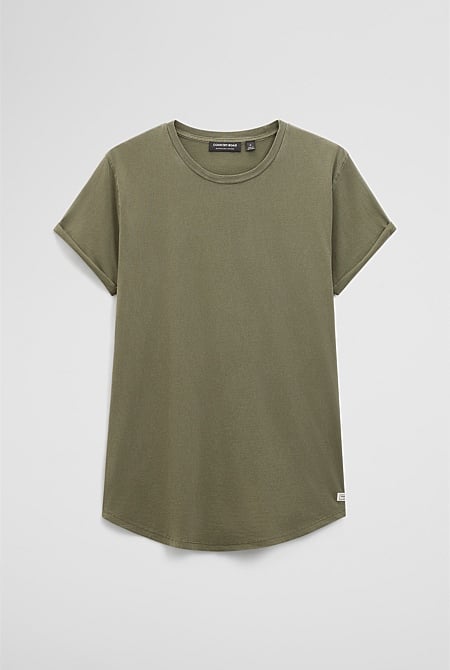 Australian Cotton Longline Garment Dye T-Shirt