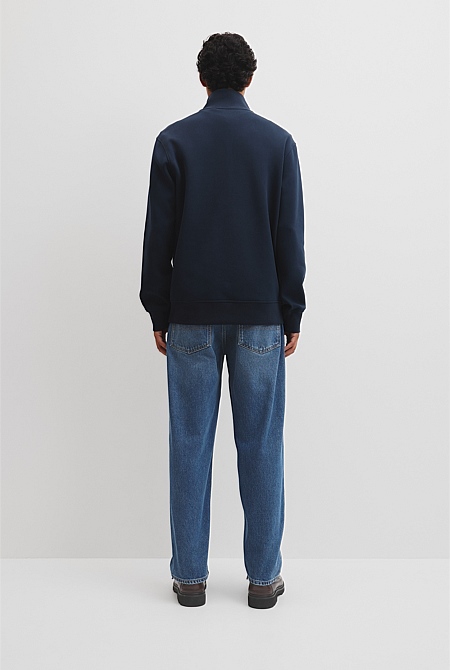 Half Zip Texture Sweatshirt
