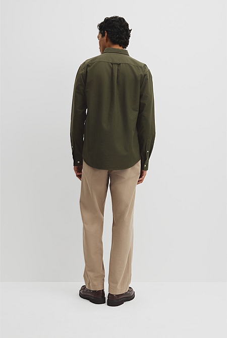 Australian Good Earth Cotton Regular Fit Oxford Shirt