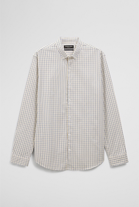 Regular Fit Cotton Grid Shirt