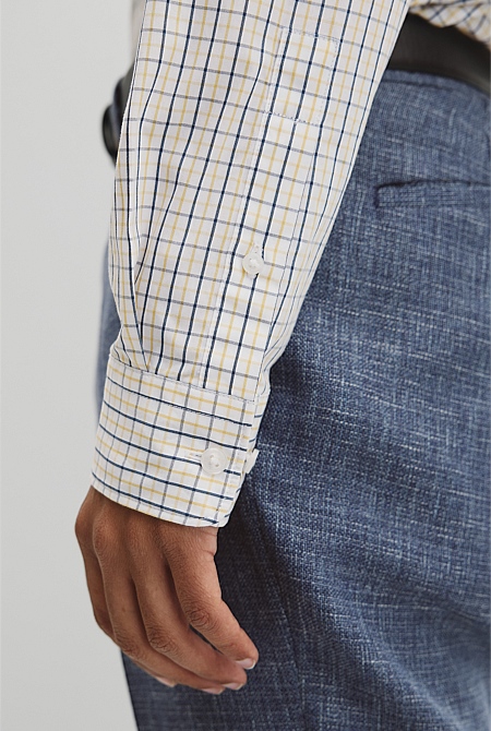Regular Fit Cotton Grid Shirt