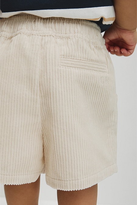 Organically Grown Cotton Pull On Cord Straight Short