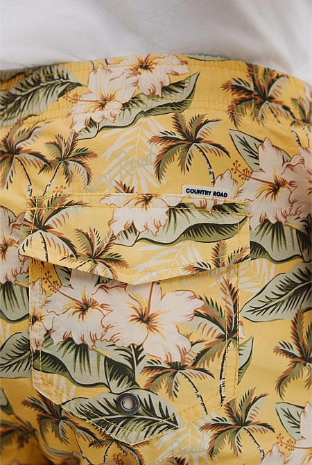 Tropical Print Swim Short