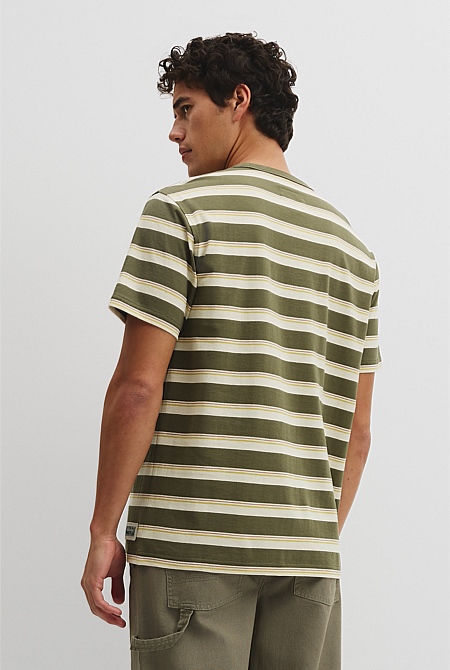 Australian Cotton Stripe Workwear T-Shirt