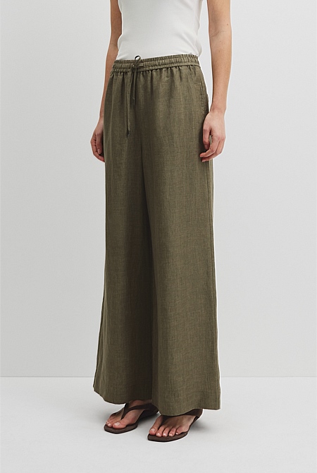 Pull-On Linen Pant