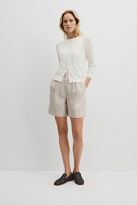 Pointelle Detail Cardigan