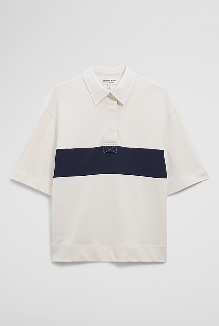 Australian Cotton Short Sleeve Workwear Block Rugby Polo