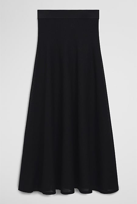 Flared Knit Skirt