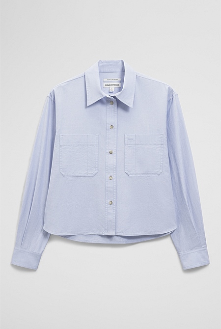 Crop Pocket Shirt Crop Pocket Shirt
