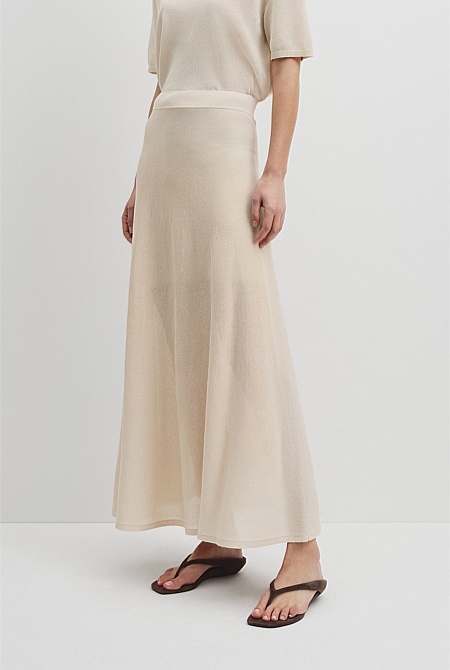Flared Knit Skirt