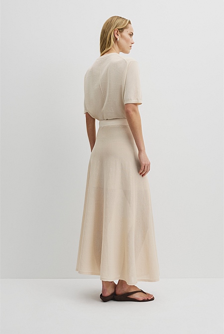 Flared Knit Skirt