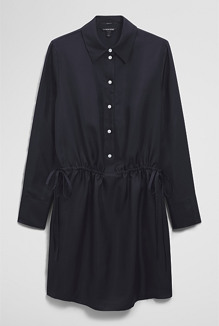 Silk Gathered Mini Dress Silk Gathered Mini Dress