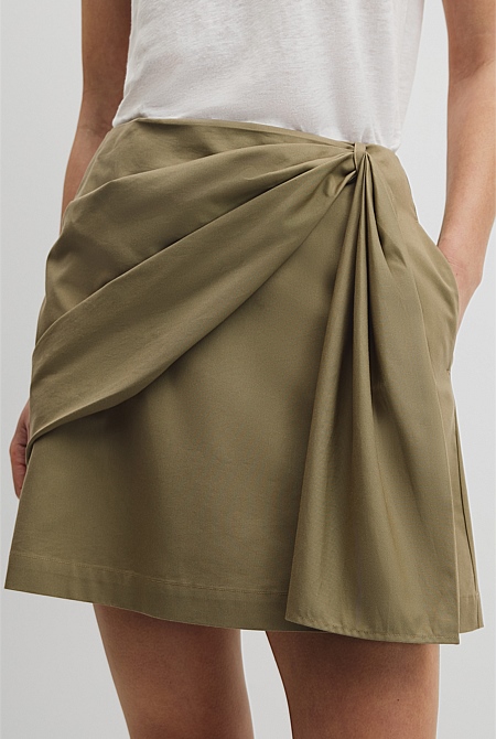 Bow Drape Skirt