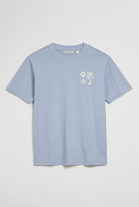 Relaxed Hibiscus Print T-Shirt Relaxed Hibiscus Print T-Shirt