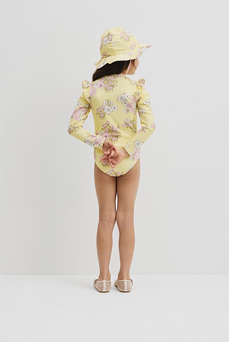 Long Sleeve Frill Swimsuit