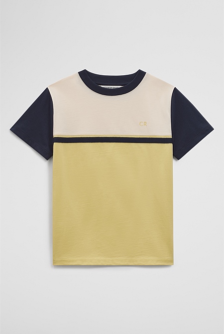 Relaxed Contrast Splice T-Shirt Relaxed Contrast Splice T-Shirt