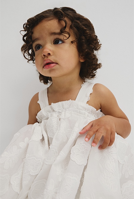 Sleeveless Broderie Romper Dress