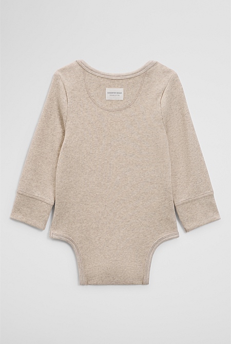 Long Sleeve Envelope Rib Bodysuit