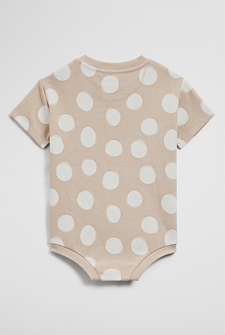 Oversized Waffle Short Sleeve Bodysuit