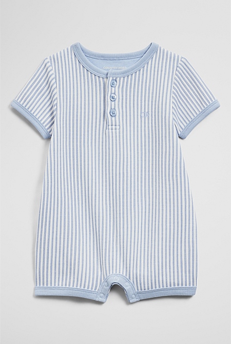 Short Sleeve Waffle Romper Short Sleeve Waffle Romper